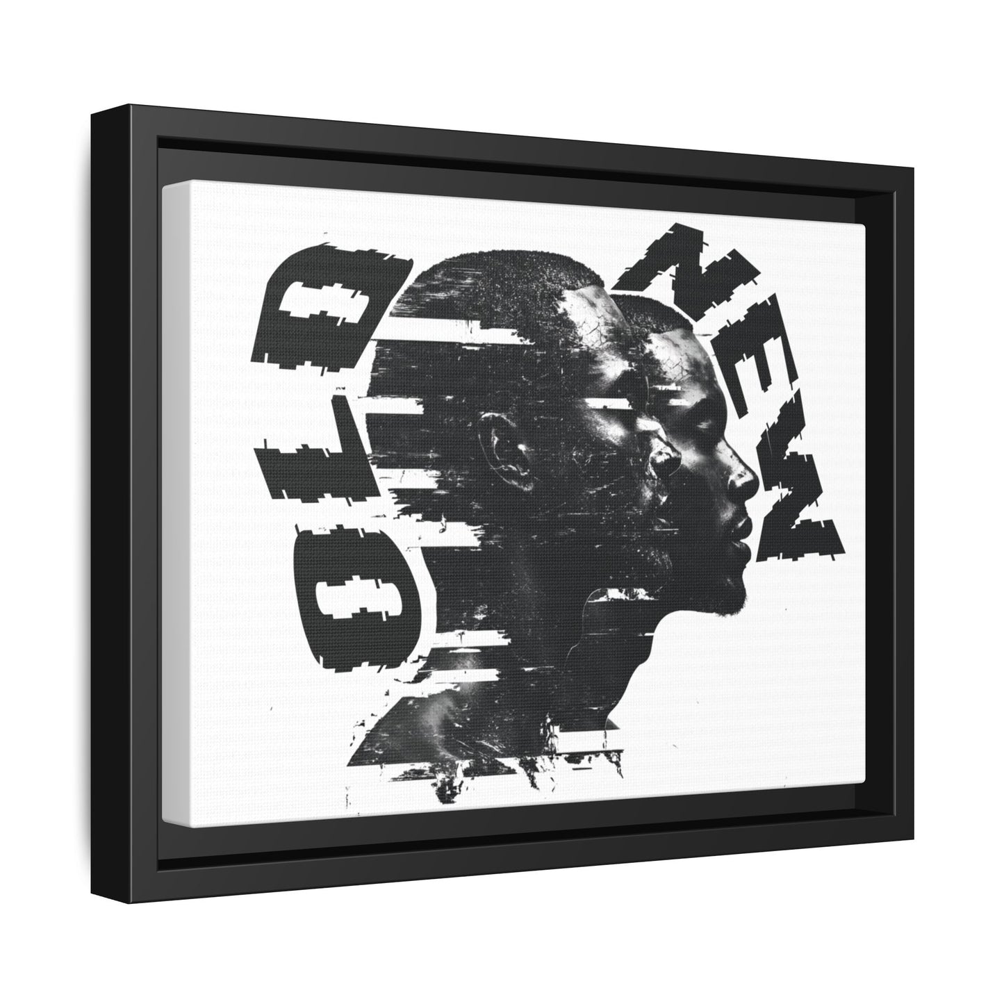Framed Art Print - Retro Modern Portrait, Inspirational Wall Decor, Canvas Artwork, Home Office Gift, Black & White Art
