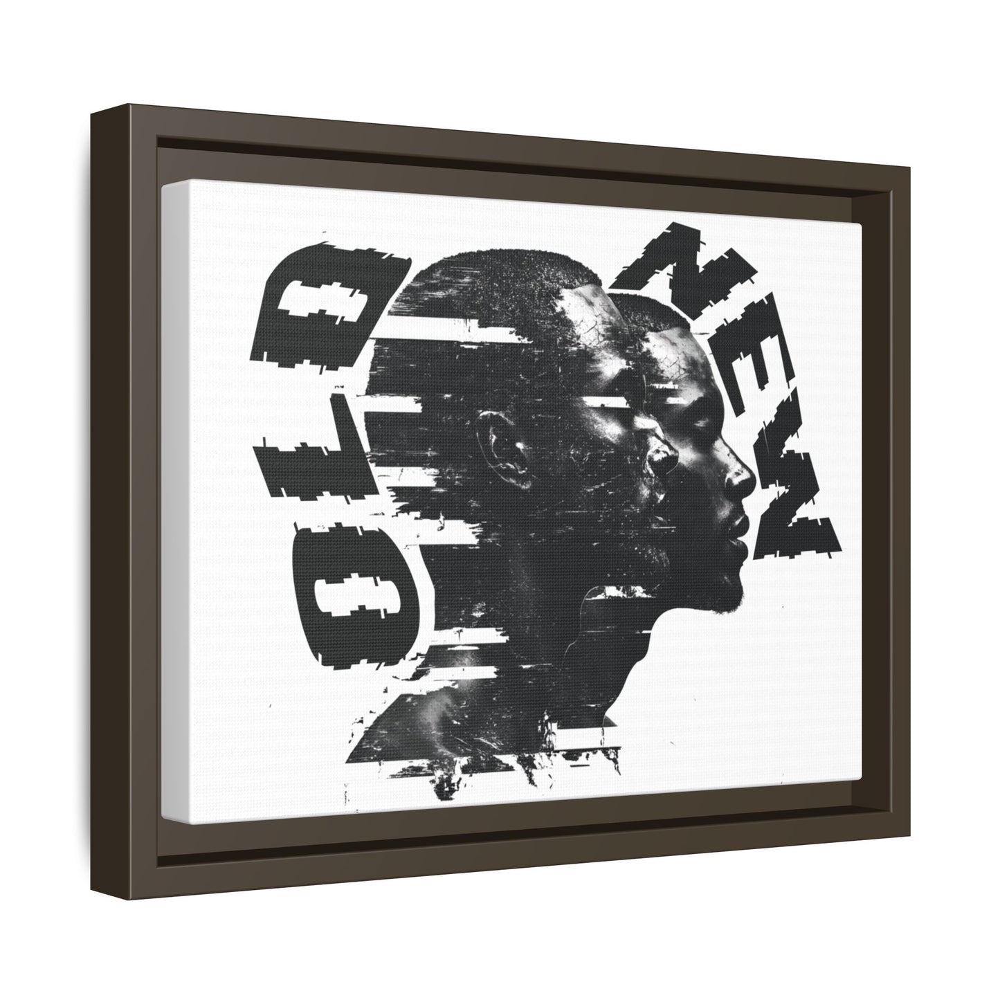 Framed Art Print - Retro Modern Portrait, Inspirational Wall Decor, Canvas Artwork, Home Office Gift, Black & White Art
