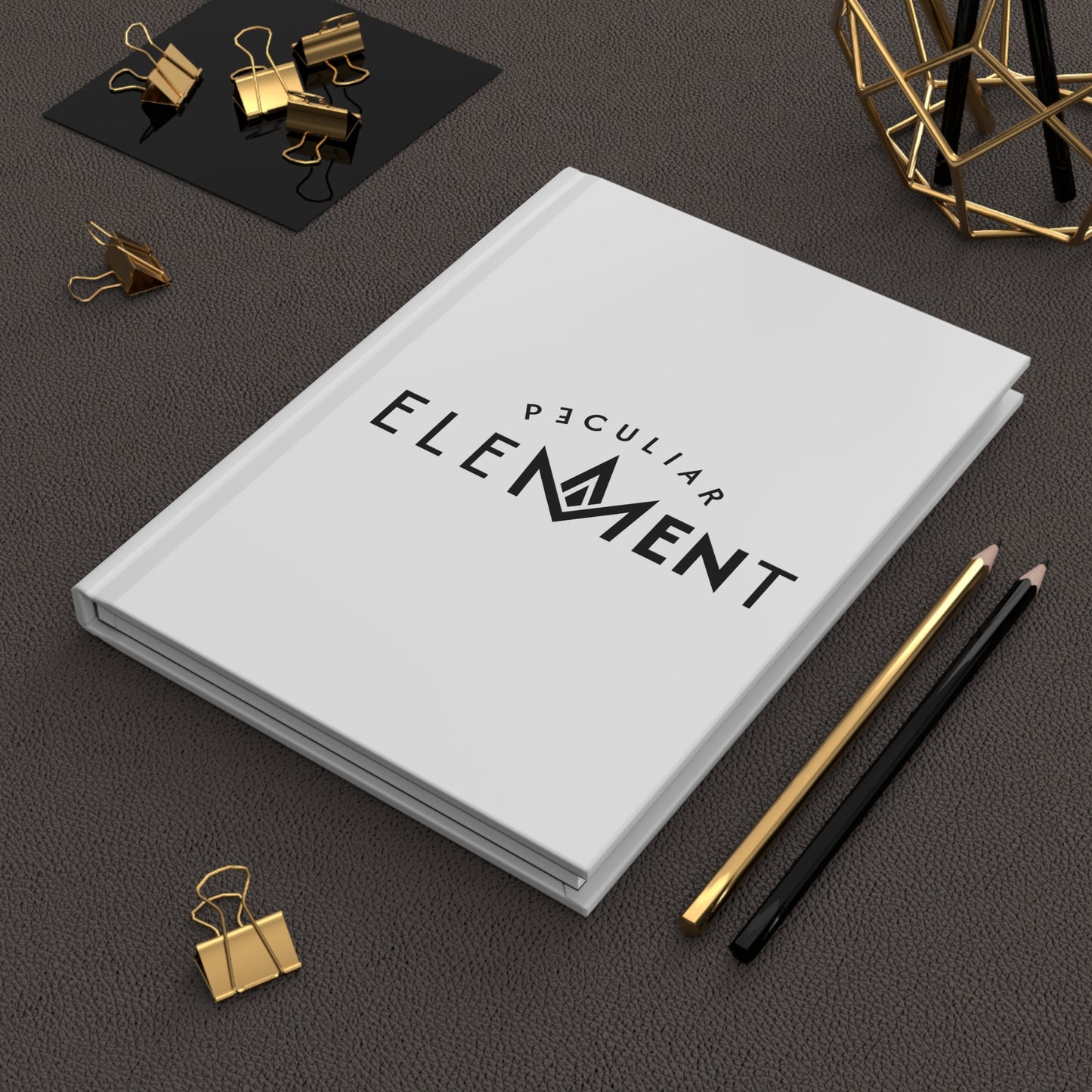 Peculiar Element Hardcover Journal, Elegant Writing Notebook, Gift for Writers, Creative Journal, Minimalist Gift Idea